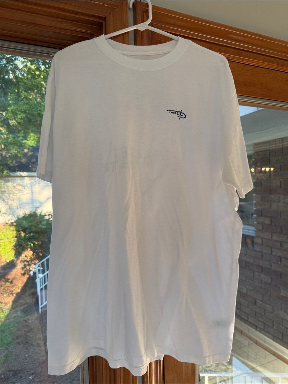 White Short-Sleeve Crewneck T-Shirt with Small Logo